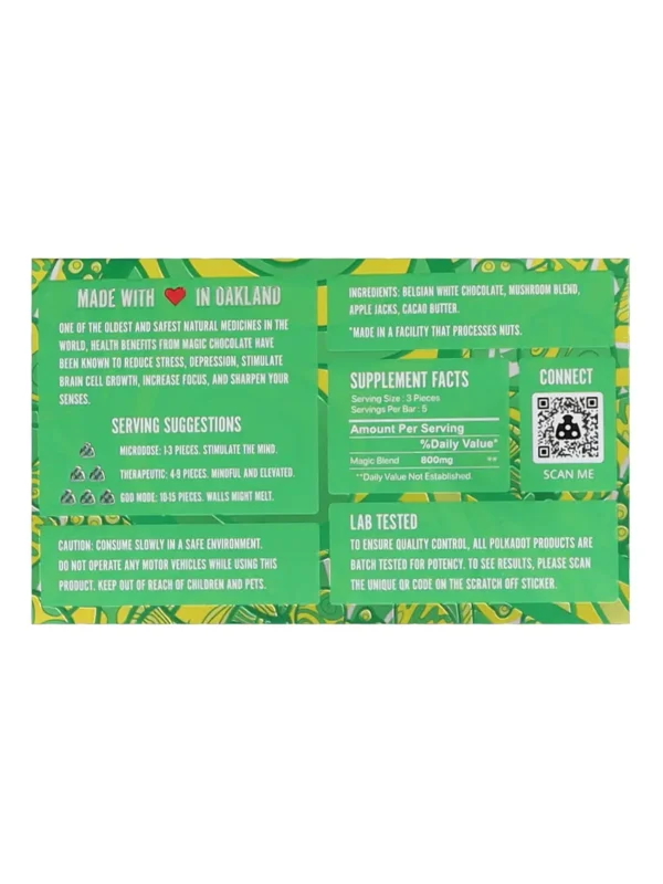 Apple Jacks PolkaDot Chocolate Bar